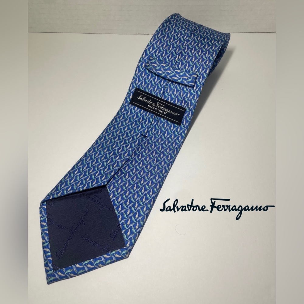 Salvatore Ferragamo Men’s Blue Neck Tie